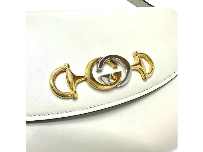 Borsa a Spalla Gucci 572375 Chain Bianco - vista 6