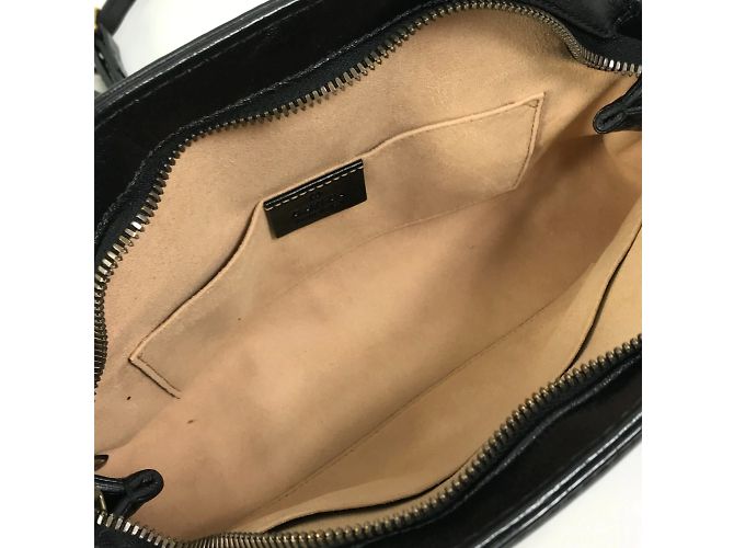 Borsa a Spalla GG Marmont 524620 di Gucci Nero - vista 14