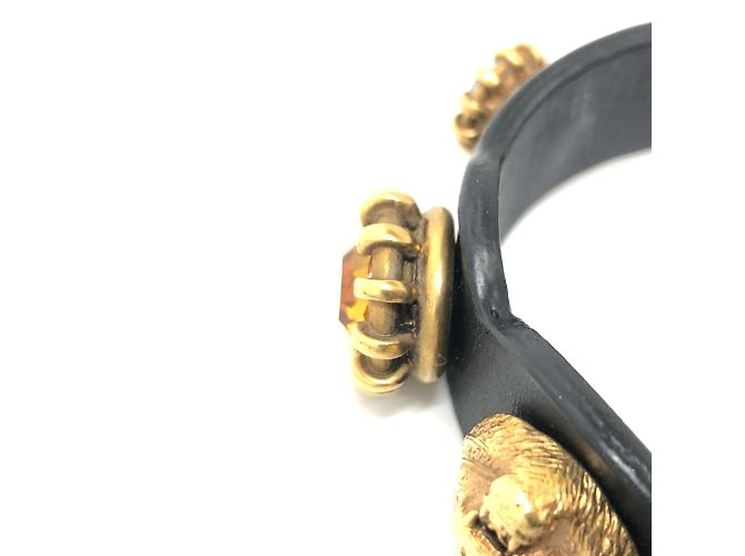 Bracciale in pelle nera Gucci Nero - vista 10