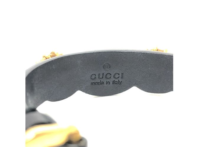 Bracciale in pelle nera Gucci Nero - vista 7