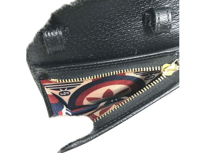 Gucci Leder Geldbörse mit zwei Falten Schwarz - Ansicht 13
