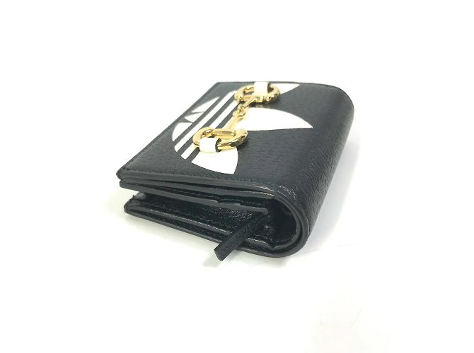 Gucci Leder Geldbörse mit zwei Falten Schwarz - Ansicht 6