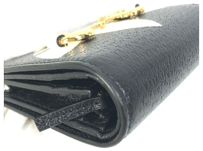 Gucci Leder Geldbörse mit zwei Falten Schwarz - Ansicht 7