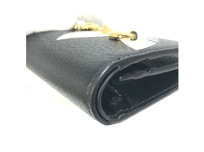 Gucci Leder Geldbörse mit zwei Falten Schwarz - Ansicht 8