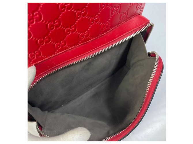 Gucci Red Leather Backpack - view 10