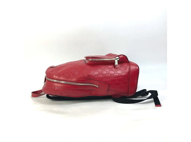 Gucci Red Leather Backpack - view 3