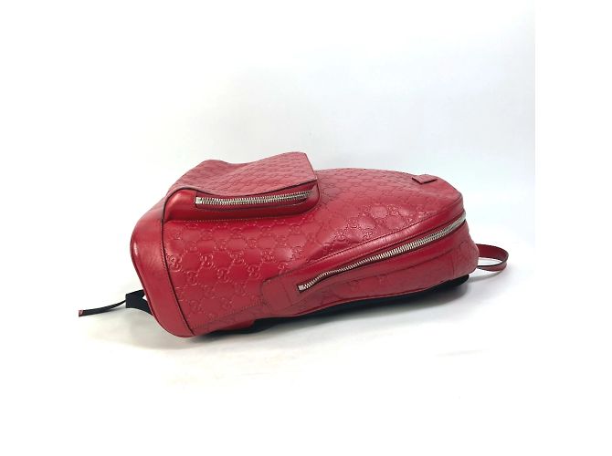 Gucci Red Leather Backpack - view 4