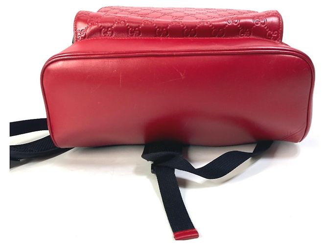 Gucci Red Leather Backpack - view 5