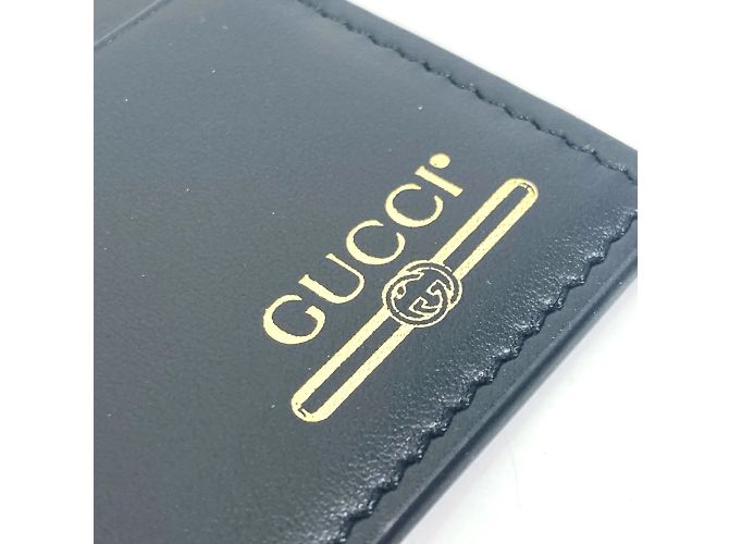 Gucci Black Leather Card Case - view 5