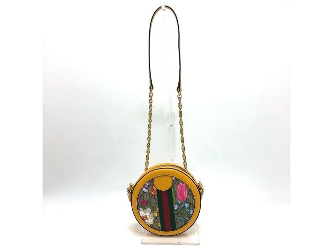 Borsa a Spalla GG 550618 di Gucci Giallo - vista 2