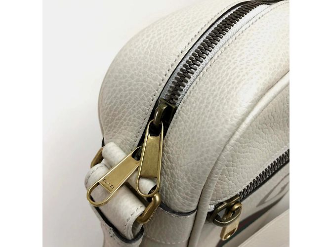 Borsa a spalla in pelle bianca Gucci Bianco - vista 6