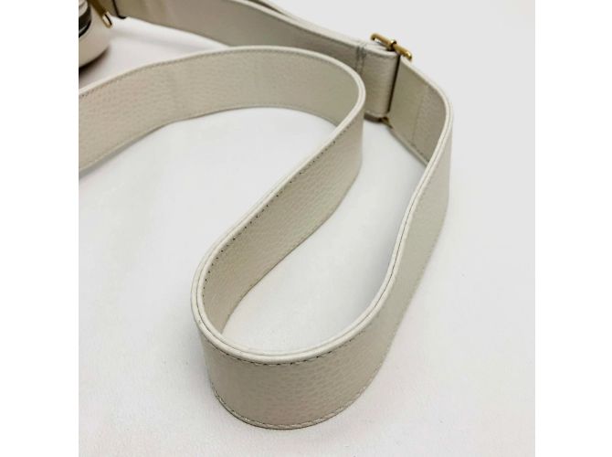 Borsa a spalla in pelle bianca Gucci Bianco - vista 9