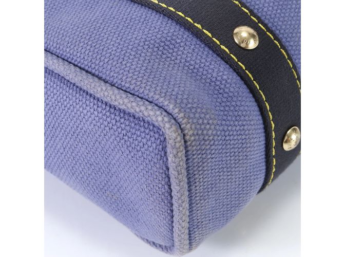 Borsa a Spalla Louis Vuitton Antigua Cabas MM Blu - vista 10