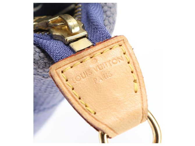 Borsa a Spalla Louis Vuitton Antigua Cabas MM Blu - vista 14