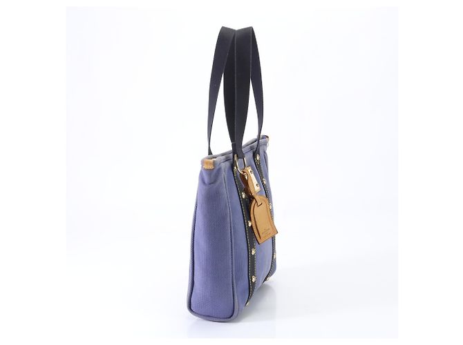 Borsa a Spalla Louis Vuitton Antigua Cabas MM Blu - vista 3