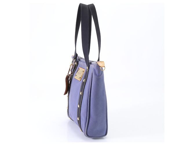 Borsa a Spalla Louis Vuitton Antigua Cabas MM Blu - vista 5