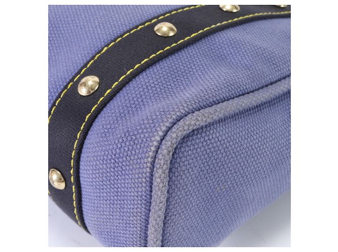 Borsa a Spalla Louis Vuitton Antigua Cabas MM Blu - vista 9