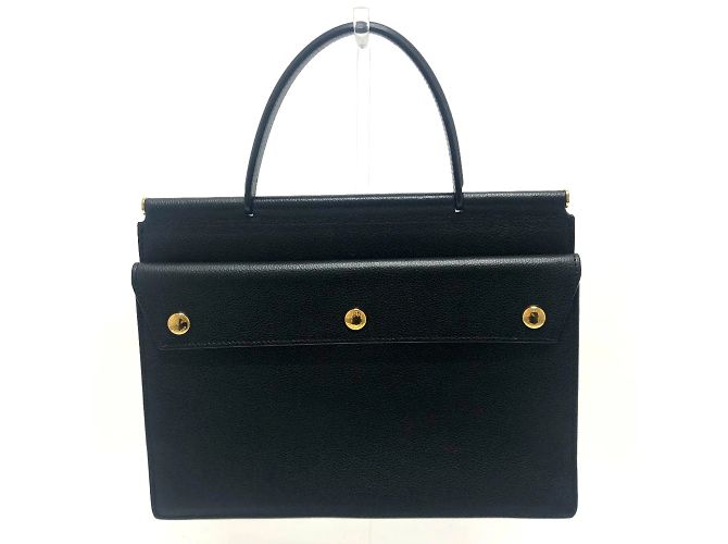 Borsa in pelle nera Burberry Nero - vista 2