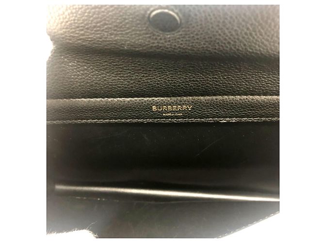 Borsa in pelle nera Burberry Nero - vista 4