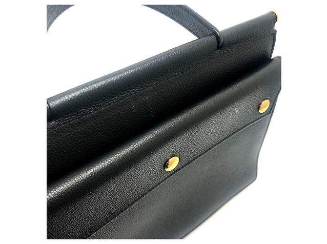 Borsa in pelle nera Burberry Nero - vista 6