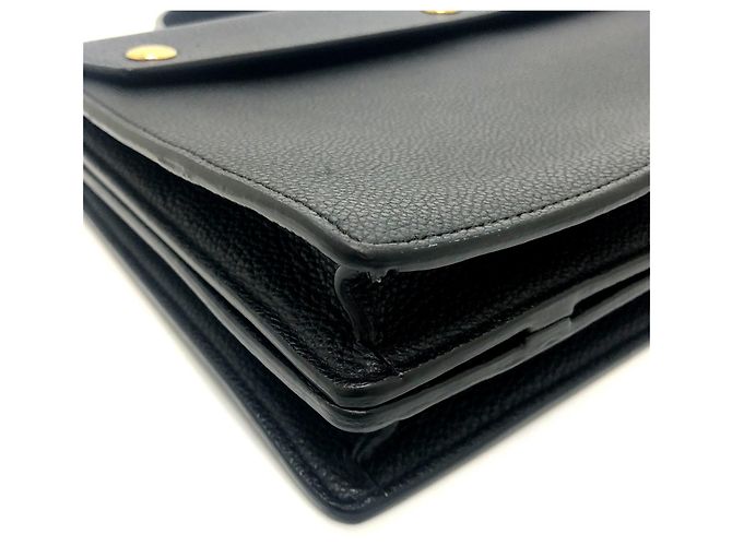 Borsa in pelle nera Burberry Nero - vista 7