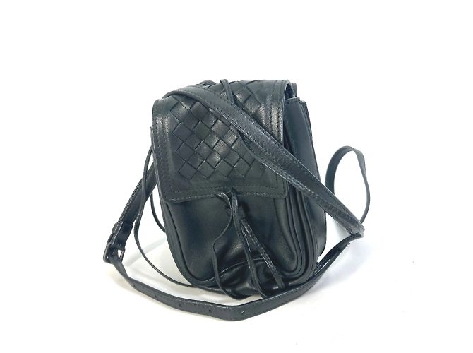 Borsa a Spalla Intrecciato di Bottega Veneta Nero - vista 4