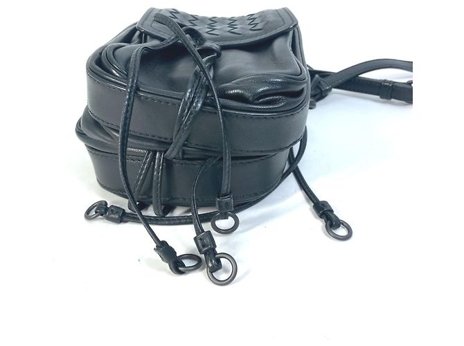 Borsa a Spalla Intrecciato di Bottega Veneta Nero - vista 7