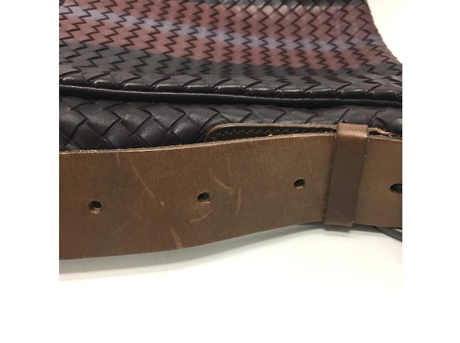 Borsa a Spalla Intrecciato di Bottega Veneta Marrone - vista 5