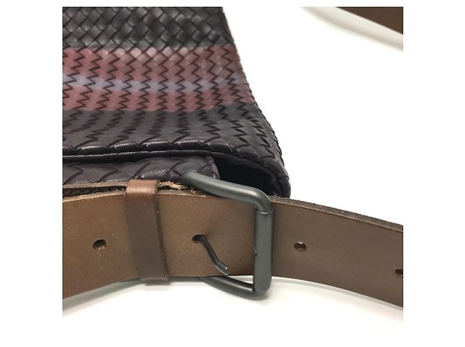 Borsa a Spalla Intrecciato di Bottega Veneta Marrone - vista 6