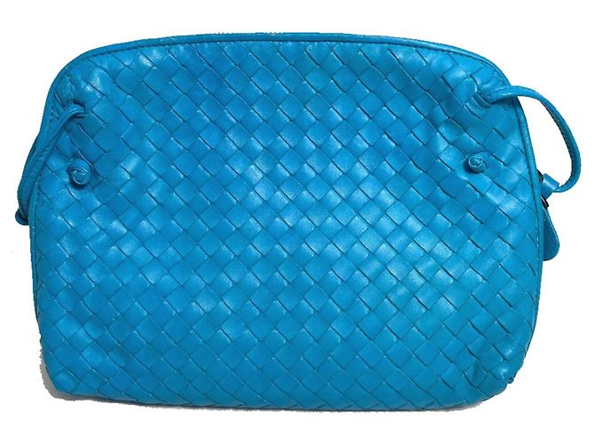 Borsa a Spalla Intrecciato di Bottega Veneta Blu - vista 2
