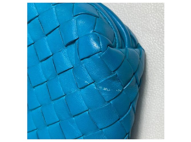 Borsa a Spalla Intrecciato di Bottega Veneta Blu - vista 4