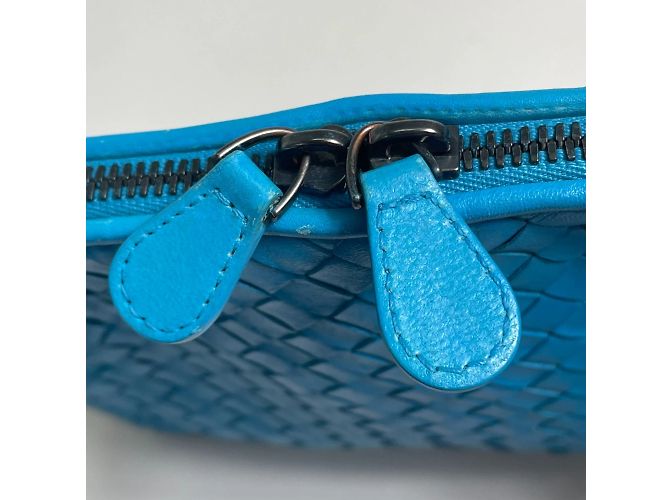 Borsa a Spalla Intrecciato di Bottega Veneta Blu - vista 6