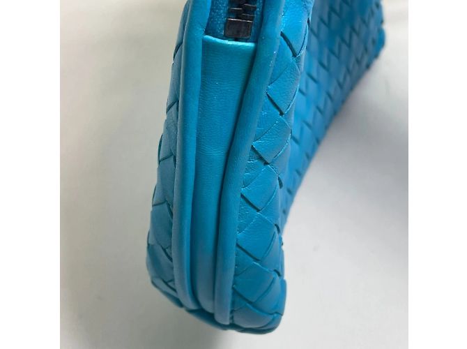 Borsa a Spalla Intrecciato di Bottega Veneta Blu - vista 7