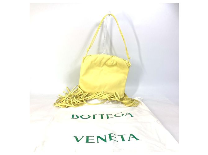 Borsa a spalla in pelle gialla Bottega Veneta Giallo - vista 3