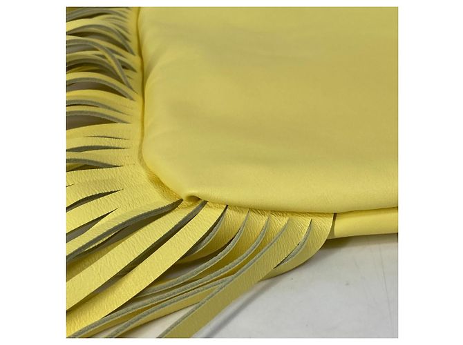 Borsa a spalla in pelle gialla Bottega Veneta Giallo - vista 6