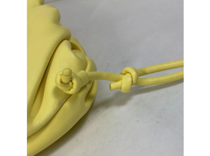 Borsa a spalla in pelle gialla Bottega Veneta Giallo - vista 7