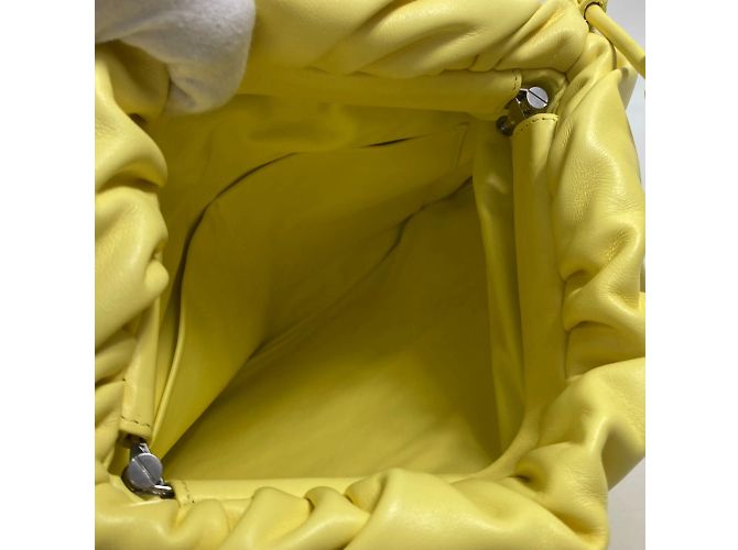 Borsa a spalla in pelle gialla Bottega Veneta Giallo - vista 9