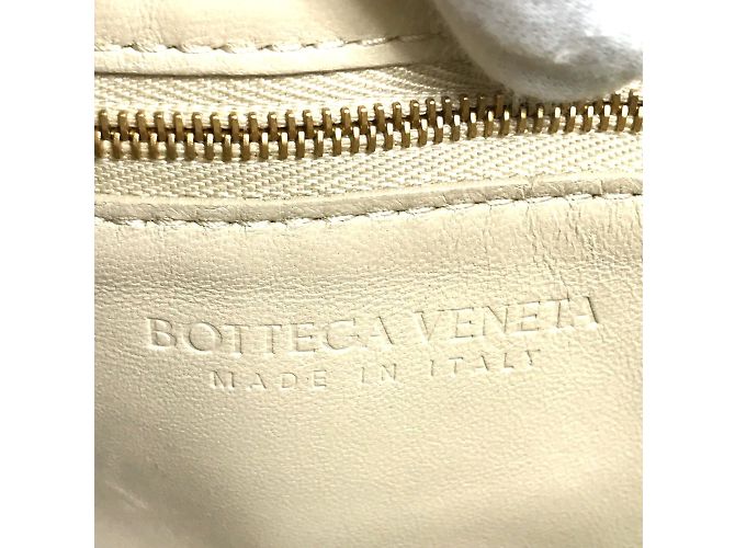 Borsa a spalla in pelle beige Bottega Veneta - vista 12