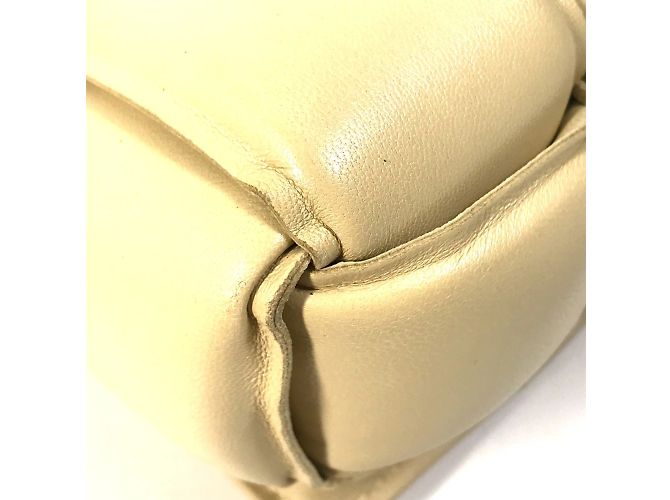 Borsa a spalla in pelle beige Bottega Veneta - vista 7