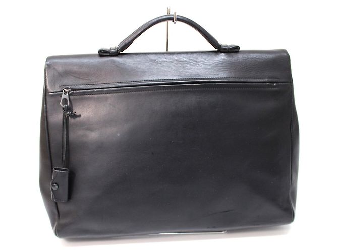 Malette en cuir noir Bottega Veneta - vue 6