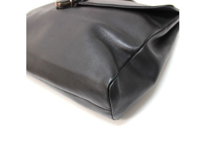 Malette en cuir noir Bottega Veneta - vue 7