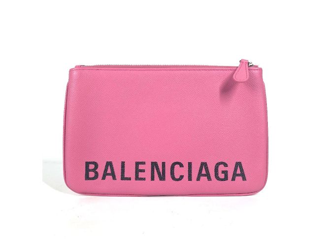 Clutch in pelle rosa Balenciaga - vista 2