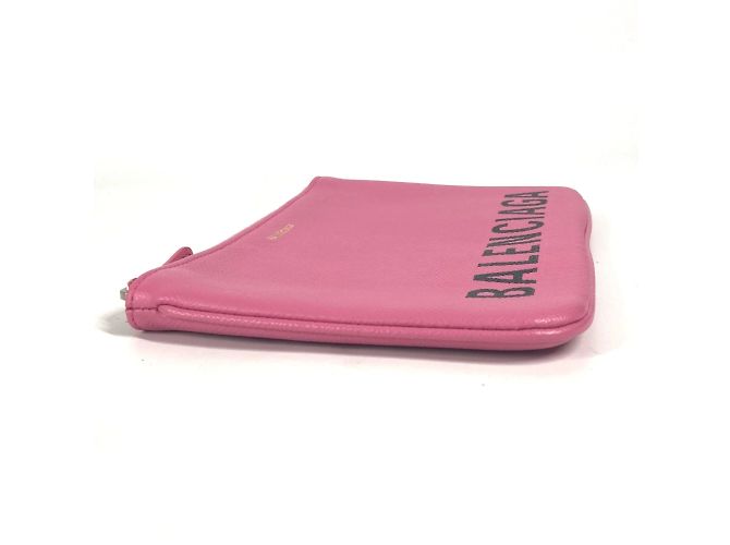 Clutch in pelle rosa Balenciaga - vista 4