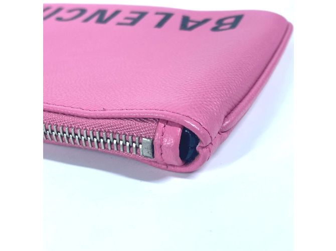 Clutch in pelle rosa Balenciaga - vista 5