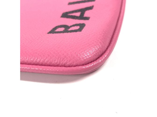 Clutch in pelle rosa Balenciaga - vista 6