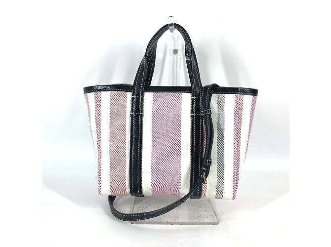 Borsa a Spalla Balenciaga 671404 Stripe 2WAY Rosa - vista 2