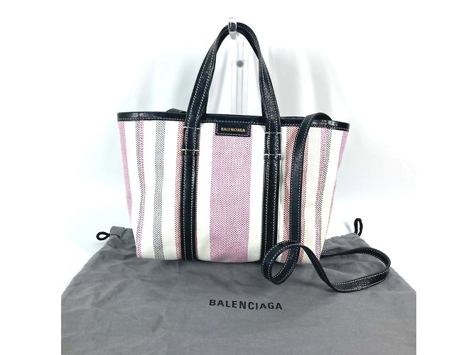 Borsa a Spalla Balenciaga 671404 Stripe 2WAY Rosa - vista 3