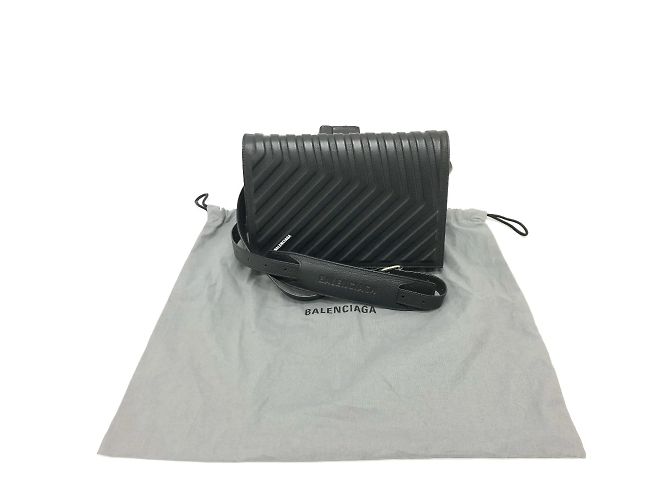 Borsa a spalla in pelle nera Balenciaga Nero - vista 11