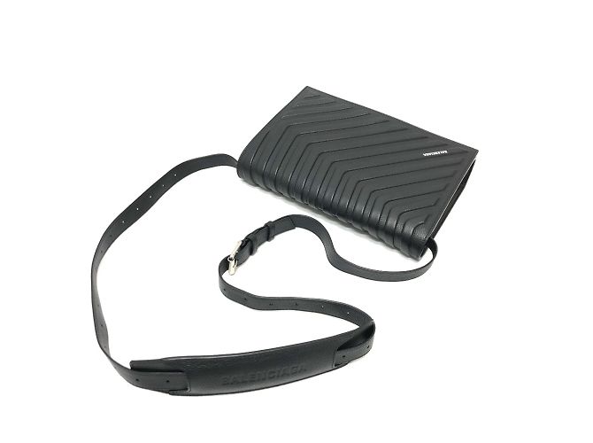 Borsa a spalla in pelle nera Balenciaga Nero - vista 3