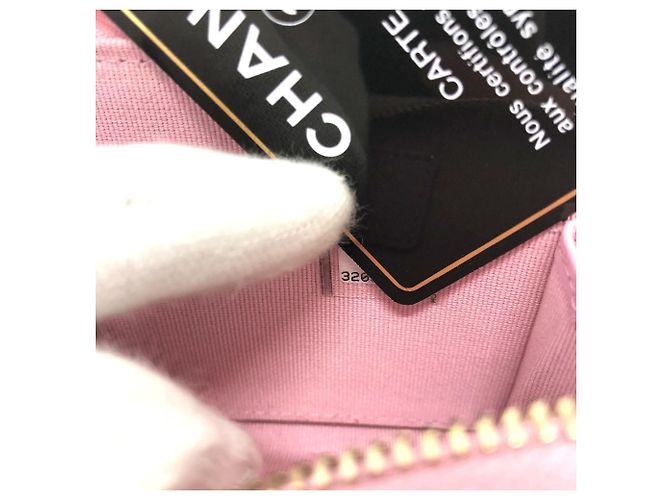 Monedero de cuero rosa Chanel - vista 8